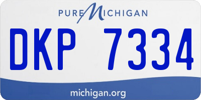 MI license plate DKP7334