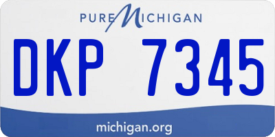 MI license plate DKP7345