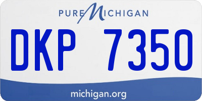 MI license plate DKP7350