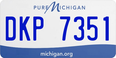 MI license plate DKP7351