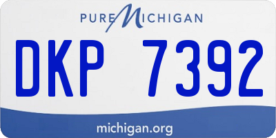 MI license plate DKP7392