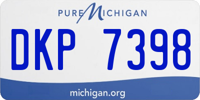 MI license plate DKP7398