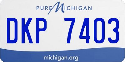 MI license plate DKP7403