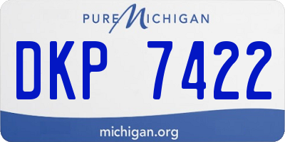 MI license plate DKP7422