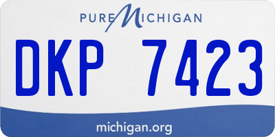 MI license plate DKP7423