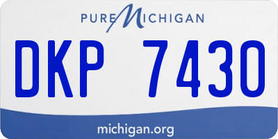 MI license plate DKP7430