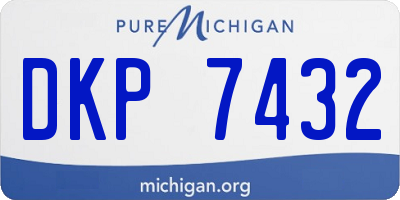 MI license plate DKP7432