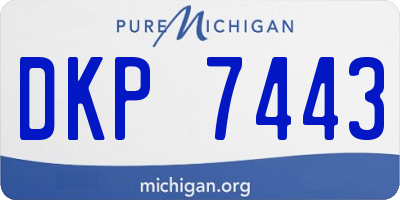 MI license plate DKP7443