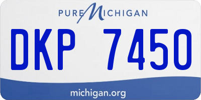 MI license plate DKP7450