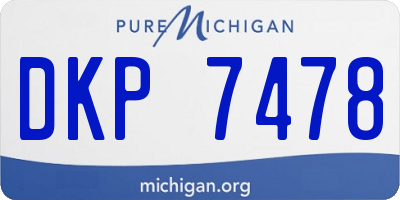 MI license plate DKP7478
