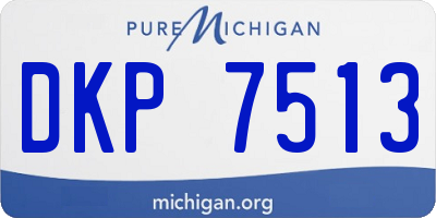 MI license plate DKP7513