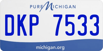 MI license plate DKP7533