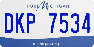 MI license plate DKP7534