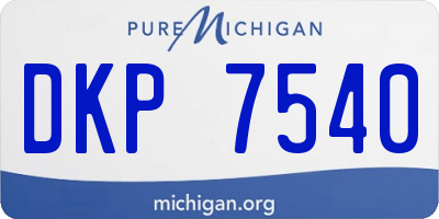MI license plate DKP7540