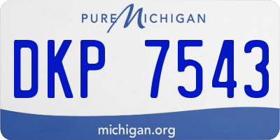 MI license plate DKP7543