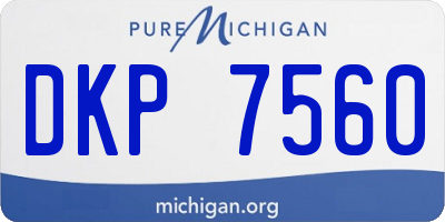 MI license plate DKP7560