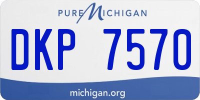 MI license plate DKP7570