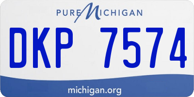 MI license plate DKP7574