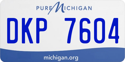 MI license plate DKP7604