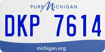MI license plate DKP7614