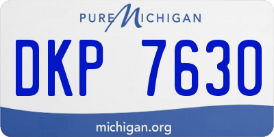 MI license plate DKP7630
