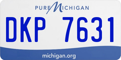 MI license plate DKP7631