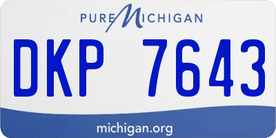 MI license plate DKP7643