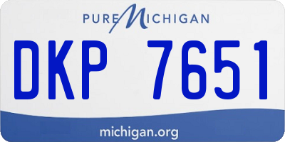MI license plate DKP7651