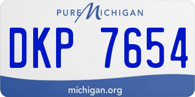 MI license plate DKP7654