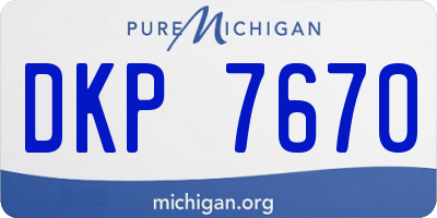 MI license plate DKP7670