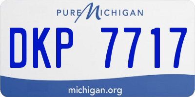 MI license plate DKP7717