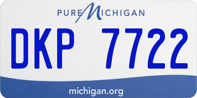 MI license plate DKP7722