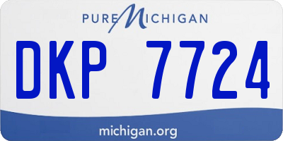 MI license plate DKP7724