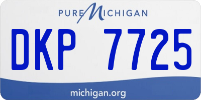 MI license plate DKP7725