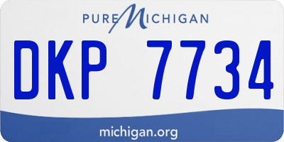 MI license plate DKP7734