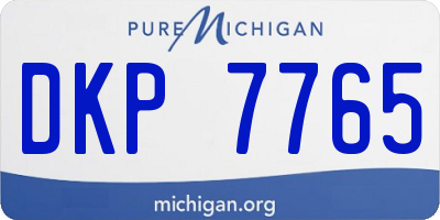 MI license plate DKP7765