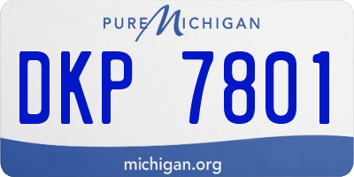 MI license plate DKP7801
