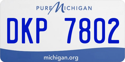 MI license plate DKP7802