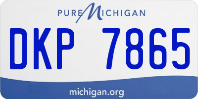 MI license plate DKP7865