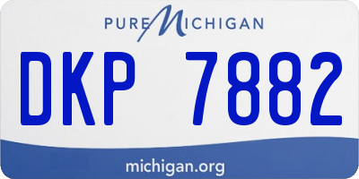 MI license plate DKP7882