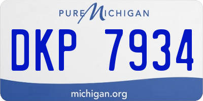 MI license plate DKP7934