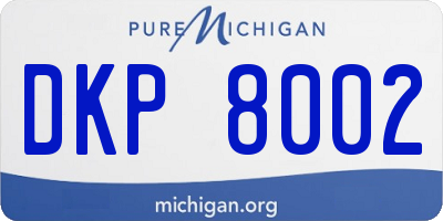 MI license plate DKP8002