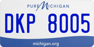 MI license plate DKP8005