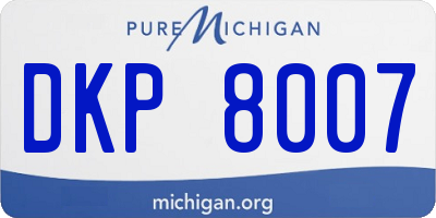 MI license plate DKP8007