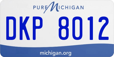 MI license plate DKP8012