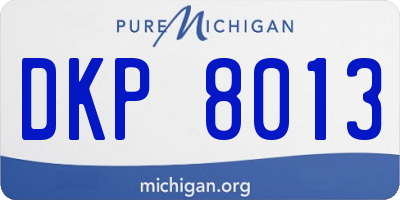 MI license plate DKP8013