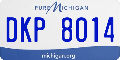 MI license plate DKP8014