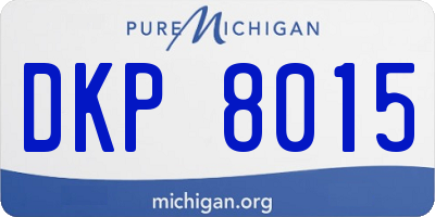MI license plate DKP8015