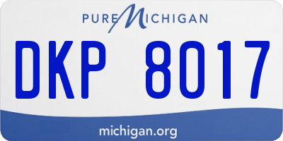 MI license plate DKP8017