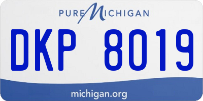 MI license plate DKP8019